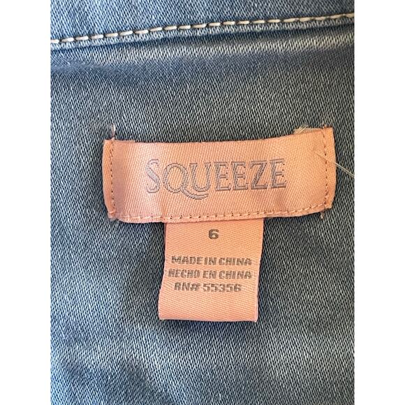 Squeeze Girls Faded Jean Jacket Size 6 - Picture 4 of 7